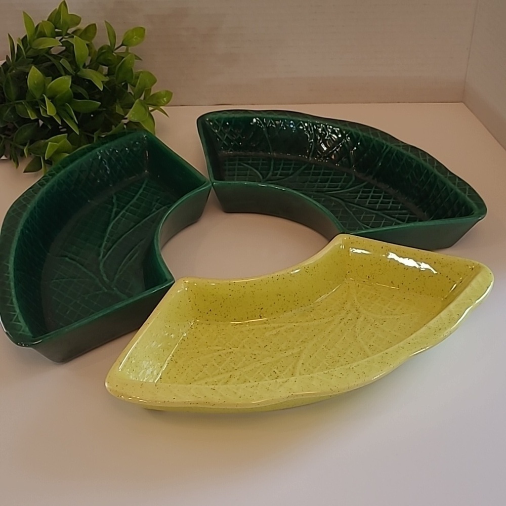 VINTAGE California Pottery Serving Dishes, Set of 3